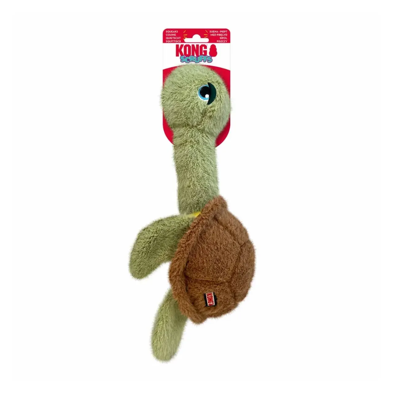 KONG Scruffs skildpadde med piv M/L 36x26x11 cm